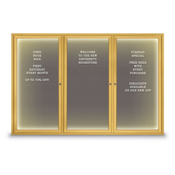 Indoor Enclosed Combo Board, 42"x32", Black Frame/Black Porcelain & Buff
